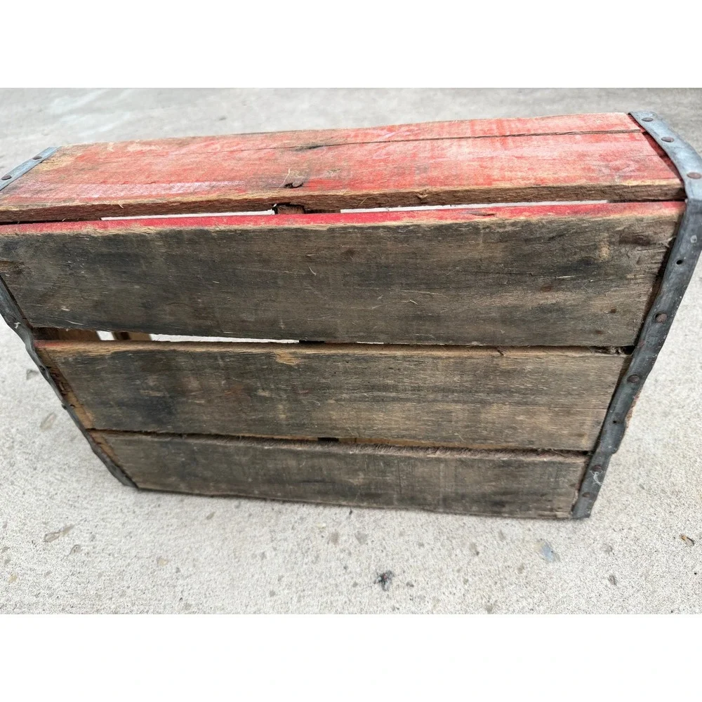 Wooden Soda Crate Large Rustic Vintage Storage Box Coca Cola Coke Collectible